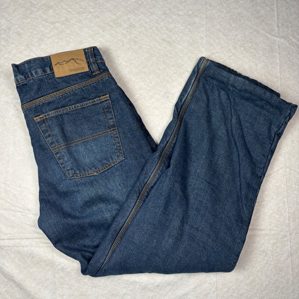 Blue Wind River Flannel lined Insulated Jeans – Size 34x30